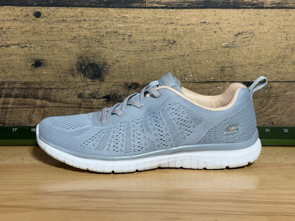 🔥Skechers Women's Virtue Slip On Comfort Walking Shoes Gray/Multi Coral 8.5 - Picture 3 of 9